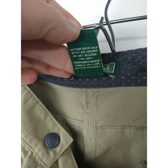 L.L. Bean Woman's 16 Tan Cargo Hiking Adjustable Ankle Flat Front Traveling... - Picture 9 of 12